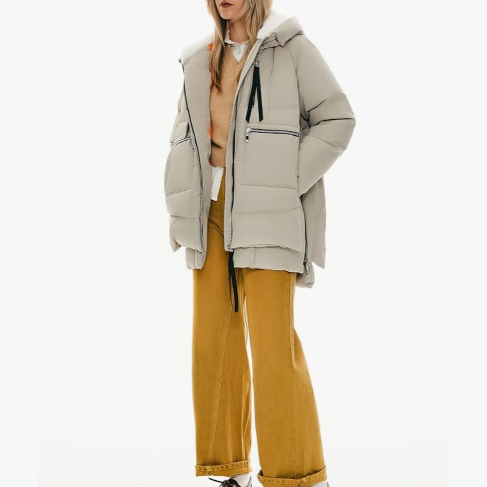 Orolay Women's Beige Puffer Jacket